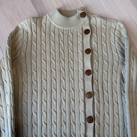 Lauren Ralph Lauren Cable Knit Sweater Women's Small Khaki - Picture 4 of 9